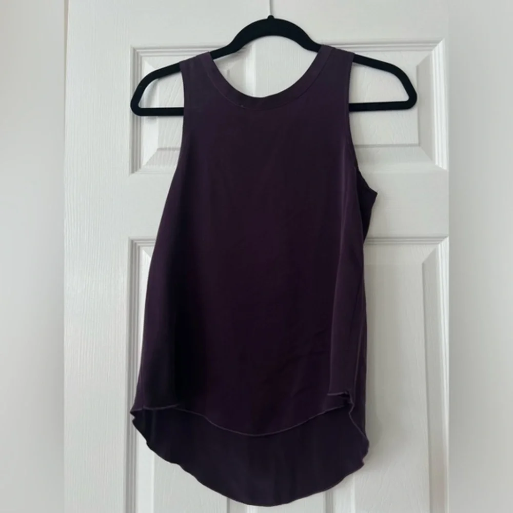 CHASOR PURPLE SILK TOP SIZE XS - Picture 1 of 7